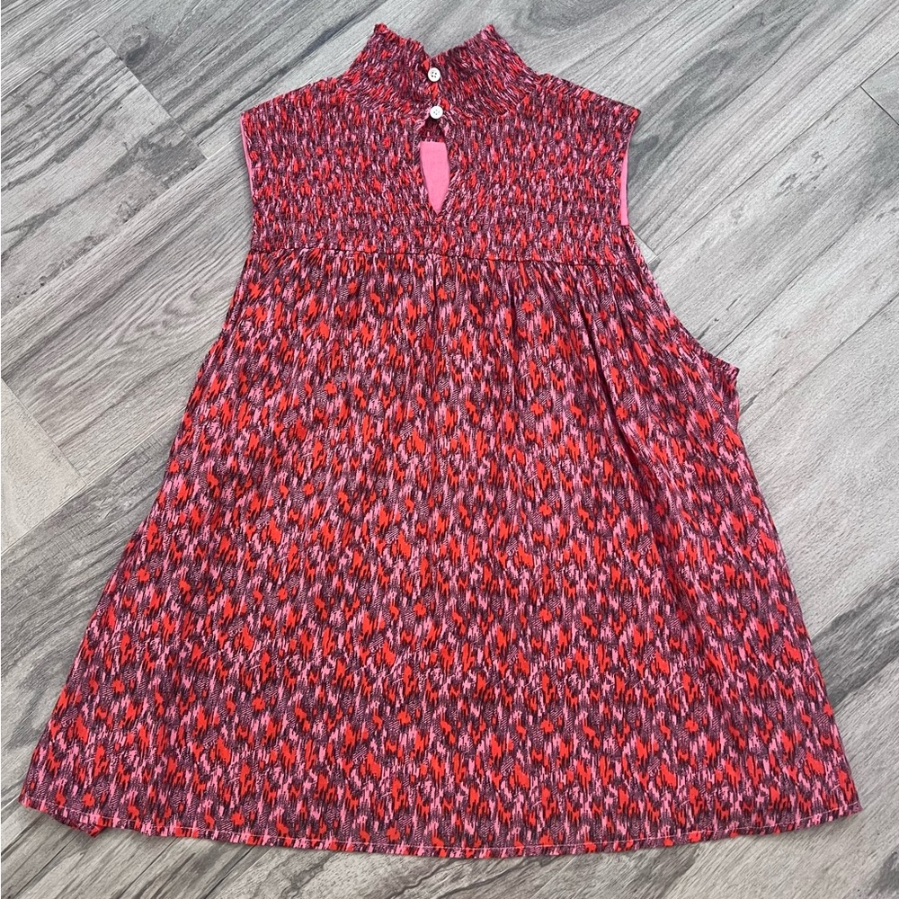 Joie Mika Printed Cotton Sleeveless Blouse